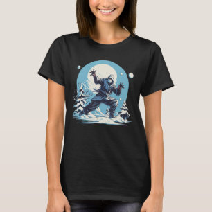 Sneeuwbal vecht als een Ninja voor Snowballer en C T-shirt