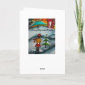 Sneeuwbal vecht tegen kerst Kaart (Achterkant)