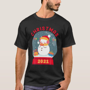 Sneeuwbal Wereldbol Snowball Snowman S Merry Xmas T-shirt