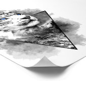 Sneeuwbaldruk Poster (Hoek)