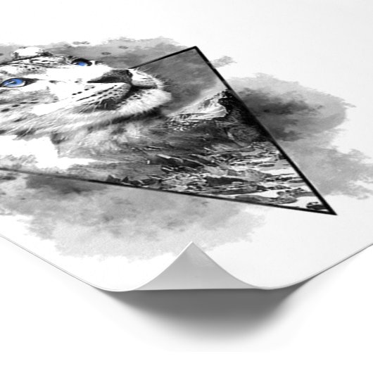 Sneeuwbaldruk Poster (Hoek)