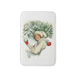 Sneeuwbalgevecht (door Harrison Fisher) Badmat