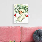 Sneeuwbalgevecht (door Harrison Fisher) Canvas Afdruk (Insitu (Woonkamer))