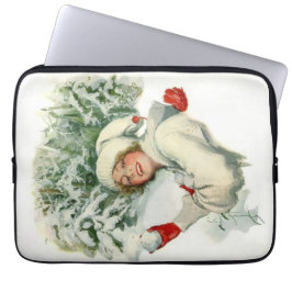 Sneeuwbalgevecht (door Harrison Fisher) Laptop Sleeve