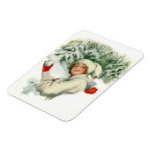 Sneeuwbalgevecht (door Harrison Fisher) Magneet (Linkerzijde)