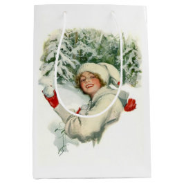 Sneeuwbalgevecht (door Harrison Fisher) Medium Cadeauzakje