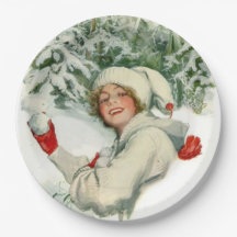 Sneeuwbalgevecht (door Harrison Fisher)