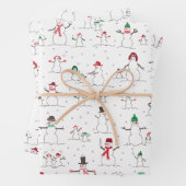 Sneeuwbalken en inpakpapier vel (In situ)