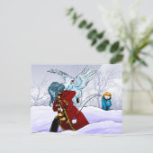 Sneeuwballen! Briefkaart (Staand voorkant)