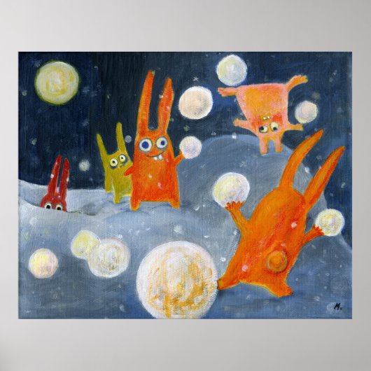 sneeuwballen poster (Voorkant)