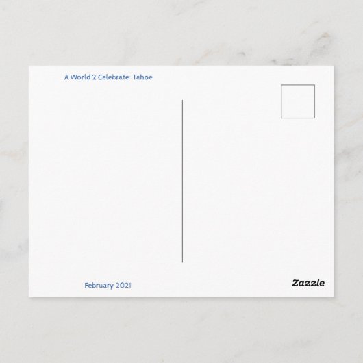 Sneeuwballen uit Tahoe! Briefkaart (Achterkant)