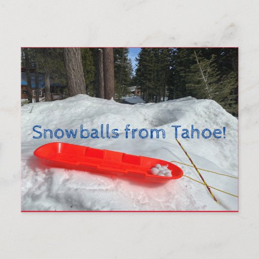 Sneeuwballen uit Tahoe! Briefkaart (Voorkant)