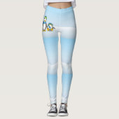 Sneeuwballende pinguïns leggings (Voorkant)
