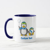 Sneeuwballende pinguïns mok (Links)