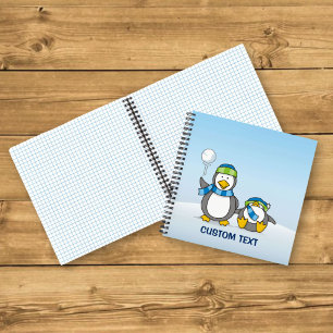 Sneeuwballende pinguïns notitieboek