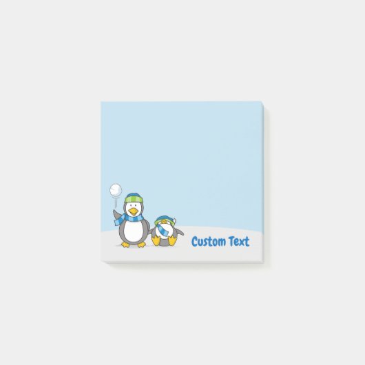 Sneeuwballende Pinguïns Post-it® Notes (Voorkant)