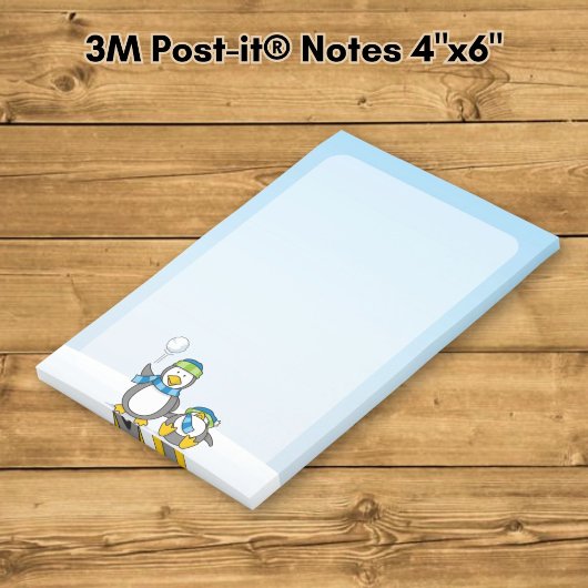 Sneeuwballende pinguïns post-it® notes