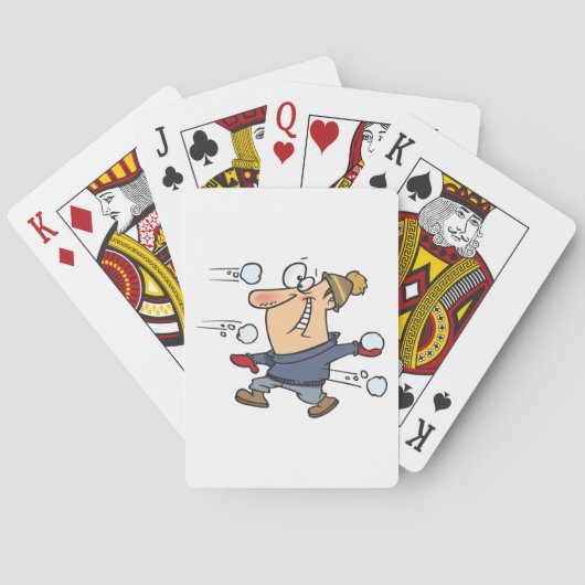 Sneeuwballengevecht Pokerkaarten (Achterkant)