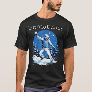  sneeuwballer Man houdt van sneeuwballengevechten T-shirt