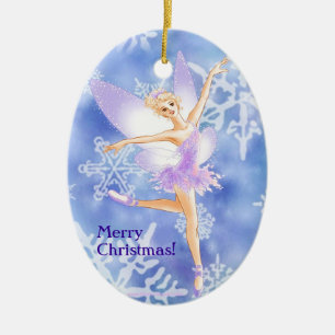 Sneeuwballetsieresornament (aanpasbaar) keramisch ornament