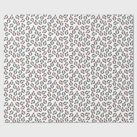 Sneeuwbalpinguïns Verpakkingspapier Cadeaupapier (Vlak)