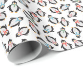 Sneeuwbalpinguïns Verpakkingspapier Cadeaupapier (Rol Hoek)