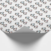 Sneeuwbalpinguïns Verpakkingspapier Cadeaupapier (Hoek)