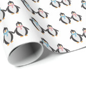 Sneeuwbalpinguïns Verpakkingspapier Cadeaupapier (Rol Hoek)