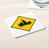 Sneeuwbalsignaal Kartonnen Onderzetters (Schuin)