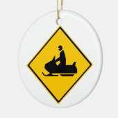 Sneeuwbalsignaal Keramisch Ornament (Links)