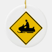 Sneeuwbalsignaal Keramisch Ornament (Achterkant)