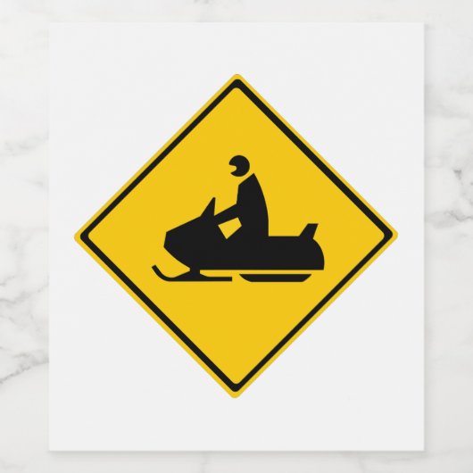 Sneeuwbalsignaal Wijn Etiket (Enkel label)