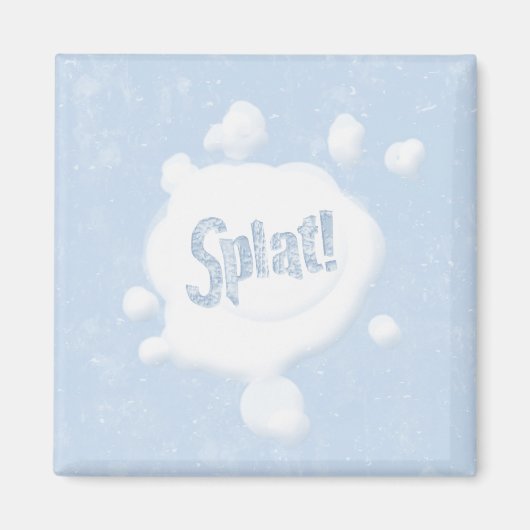 sneeuwbalspleetmagneet magneet (Voorkant)