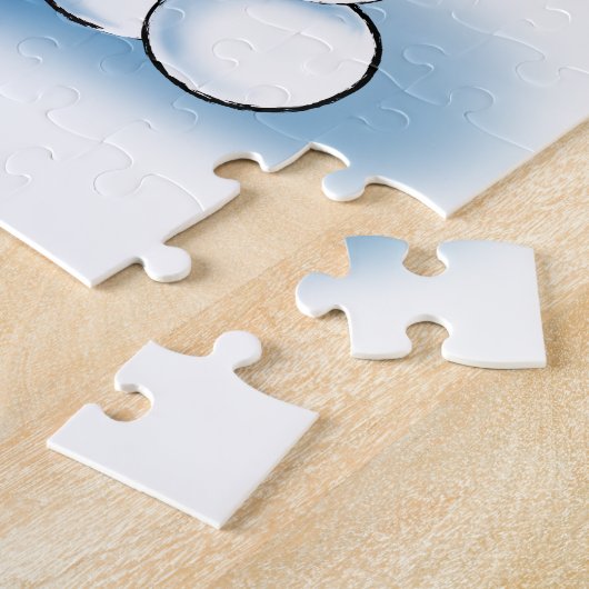 Sneeuwbalwedstrijd Voetbal Kinder gepersonaliseerd Legpuzzel (Zijkant)