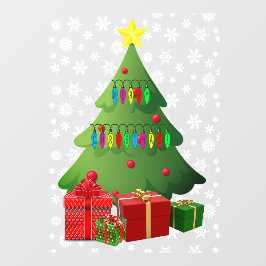 Sneeuwbalwinkel voor Kerstmis, 8x11 Vinyl Raamsticker