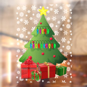 Sneeuwbalwinkel voor Kerstmis, 8x11 Vinyl Raamsticker (Vel 2)