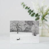 Sneeuwbank en bomen briefkaart (Staand voorkant)