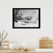 Sneeuwbank in stilte poster (Keuken)