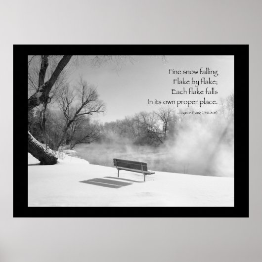 Sneeuwbank in stilte poster (Voorkant)