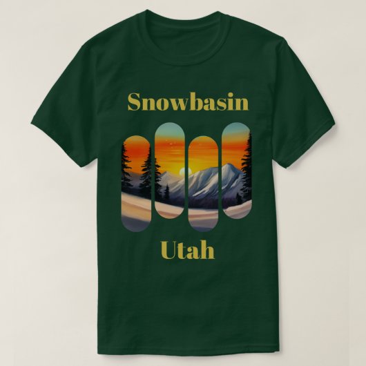 Sneeuwbassin ski Utah 2 T-shirt (Design voorkant)