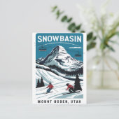 Sneeuwbassin Skiën op Mount Ogden Briefkaart (Staand voorkant)