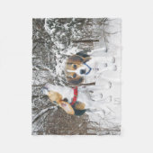 Sneeuwbeagle jongen Vleekzak Fleece Deken (Voorkant)