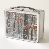 Sneeuwbedekkende eikenbomen (Voorkant)