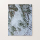sneeuwbedekkende pijnnaalden WinterNatuur Legpuzzel (Verticaal)