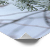 sneeuwbedekkende pijnnaalden WinterNatuur Poster (Hoek)