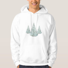 Sneeuwbedekkende Spruce Trees Illustratie Hoodie