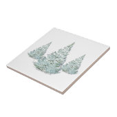 Sneeuwbedekkende Spruce Trees Illustratie Tegeltje (Zijkant)