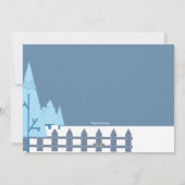 Sneeuwbedekkende woningen die aankondigingen verpl (Achterkant)