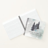 Sneeuwbedekking bergen Pine Trees Wedding Guest Notitieboek (Binnen)