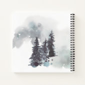 Sneeuwbedekking bergen Pine Trees Wedding Guest Notitieboek (Achterkant)